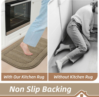 Tapis d'entrée moderne en polypropylène tufté, durable, antidérapant, lavable et résistant à la saleté, absorbant, pour cuisine et porte d'entrée pour animaux de compagnie