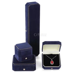 Luxury Bracelet <b>Box</b> Elegant Gold Buckle Velvet Jewelry Packaging <b>Box</b> Portable Ring <b>Earrings</b> Storage Octagonal Gold Edge Gift <b>Box</b> - Product Image 6