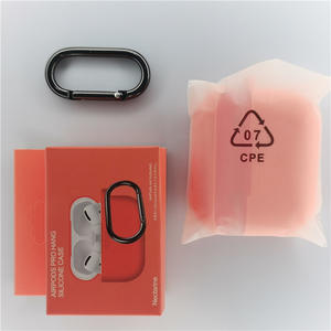 <span class=keywords><strong>Coque</strong></span> en caoutchouc de silicone liquide de couleur pure avec étui pour casque porte-clés d'emballage pour <span class=keywords><strong>Airpods</strong></span> Pro 3 - Product Image 4