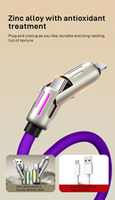Câble haute vitesse 240w 1 m Tyep C vers Type C premium 4 en 1 connecteurs multiples câble de données de charge rapide pour ordinateur portable iphones et android