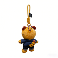 Uyeah Usine OEM/ODM Faible MOQ Personnalisable Porte-clés en Peluche Douce Rembourrée en Coton Animaux Sauvages Léopard Tigre