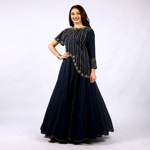 Lehenga Choli Tradicional Glamuroso para Mujer con Adornos de Corte Dana, Elegante para Eventos - Product Image 1