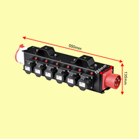Boîtier de distribution d'alimentation portable en acier Nebula PB031 CEE 32A 5P Entrée 16A Sortie 380V AC avec 6 prises