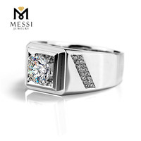 Bague de mariage pour homme en or véritable 14k 18k avec moissanite, bijoux Messi