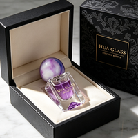 Mini flacon de parfum de luxe 15 ml en verre carré vide, flacon vaporisateur inspiré du volcan, base épaisse, bouchon en résine, logo personnalisé