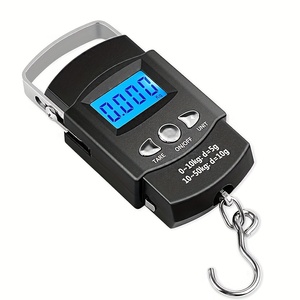 Escala de pesca electrónica portátil de gran oferta con regla Mini bolsa de equipaje al aire libre escala Material plástico - Product Image 1