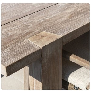 Ensemble table et chaises <span class=keywords><strong>en</strong></span> teck massif <span class=keywords><strong>de</strong></span> style nordique, résistant à l'eau, pour cour, villa, terrasse, <span class=keywords><strong>jardin</strong></span>, mobilier <span class=keywords><strong>de</strong></span> salle à manger - Product Image 5