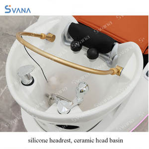 เก้าอี้สระผมสำหรับร้านเสริมสวยเตียงแชมพูพร้อมนวดหลังเต็ม - Product Image 6