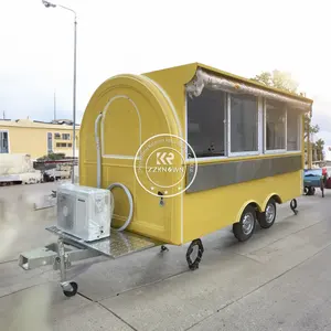 Custom Mobile Kitchen Hot Dog Fast Food Trailers Fully Equipped Mobile Pizza Fast Food Trucks With Full Kitchen