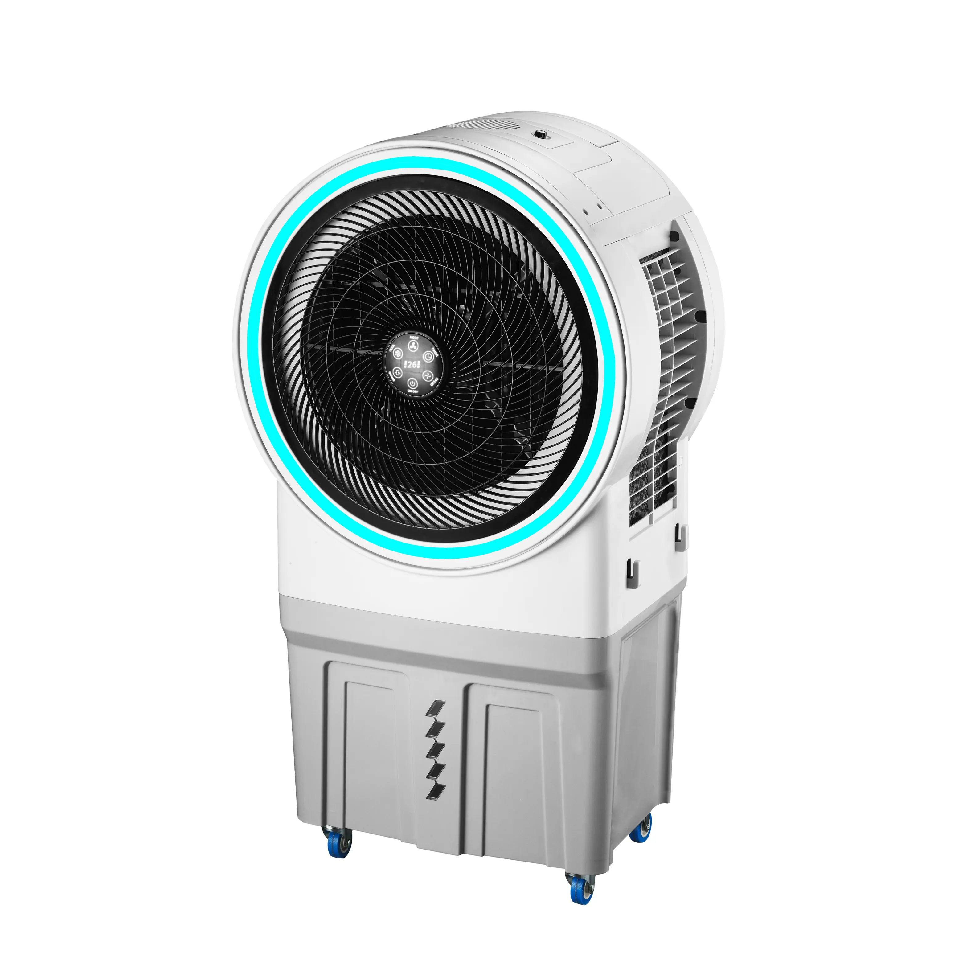 touch panel iraq industri big power with bluetooth and colourful lights air cooler