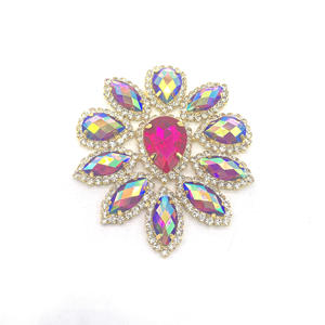 Parches de diamantes ostentosos para coser con piedra de resina rosa fuerte hechos a mano, apliques de Metal, diamantes de imitación para ropa de sastre y creaciones de <span class=keywords><strong>sombreros</strong></span> - Product Image 4