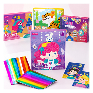 Kit de Arte con Papel de Aluminio sin Desorden para Niñas, Set de Manualidades para Crear Imágenes, Ideal para Principiantes, Viajes, Aula, Regalo de Cumpleaños, Suministro de 10 Pulgadas - Product Image 1