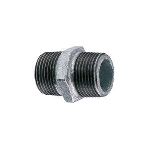 Conector de tubería galvanizado de 1/2 pulgada, accesorio de acero roscado para uso en plomería e industrial - Product Image 1