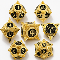 1PC Regal Copper Sapphire Blue Metal Handmade Eco-Friendly DND Dice Set Sharp Edge Polyhedral for Dungeons Dragons RPG Board