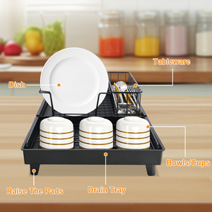 Égouttoir à vaisselle réglable pour évier et comptoir, avec <span class=keywords><strong>plateau</strong></span> de drainage, pour la cuisine domestique (vente en gros) - Product Image 3