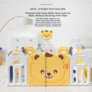 Parc <span class=keywords><strong>de</strong></span> jeux pour bébé Mom's Peace of Mind Choice, en matériau HDPE moderne et souple, pliable facilement, extensible et emboîtable - Product Image 5