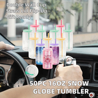 Lot de 50 gobelets isothermes double paroi en plastique de 16 oz, sans BPA, écologiques, à boire directement, avec isolation thermique, pour les États-Unis (RTS)