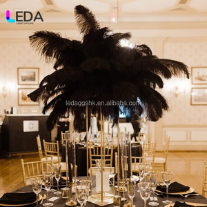 LEDA อุปกรณ์จัดงานแต่งงาน ลูกบอลขนนกตกแต่งงานแต่งงานสีดำ ขนาดและสีตามสั่ง ลูกบอลขนนกแท้สำหรับตกแต่งงานแต่งงาน - Product Image 4