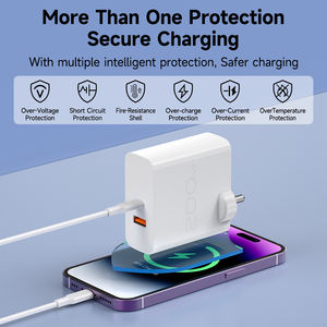 <span class=keywords><strong>Cargador</strong></span> Rápido GaN de 120W PD 3.0 OTP para el Mercado de India, Compatible con Oppo, Vivo, Supervooc, PPS, QC y Portátiles - Product Image 6