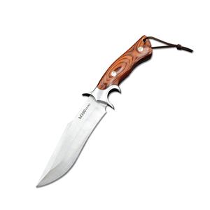 Couteau à lame fixe de haute qualité en acier inoxydable, pointe droite, pour la défense personnelle, le camping en extérieur, avec manche en bois, DIY OEM - Product Image 1