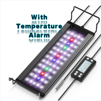 Luz LED para Acuario con Espectro Completo WRGB 24/7, Modo Amanecer, Luz Diurna, Luz de Luna, Modo DIY, Alarma de Temperatura y Soporte Extensible