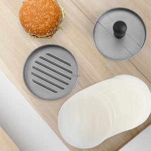 Moule à galettes manuel antiadhésif en plastique DD1131 pour hamburgers et viande, avec poignée et papier sulfurisé – Vente en gros - Product Image 5