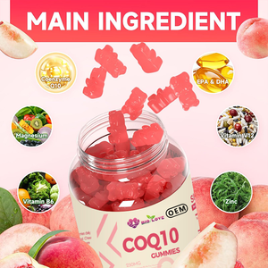 Coenzyme Q10 Gummy 60Gummies 250mg Ubiquinone Omega3 <span class=keywords><strong>EPA</strong></span> <span class=keywords><strong>DHA</strong></span> Magnésium Zinc Soutien immunitaire Énergie cellulaire Vente en gros Meilleure vente - Product Image 4
