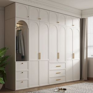 Organisateur de placard en bois minimaliste moderne Armoire combinée durable Meubles de Offre Spéciale pour les hôtels de salon Économisez de l'espace - Product Image 4