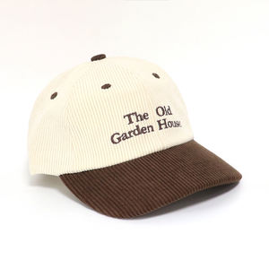 Casquettes de baseball en velours côtelé à visière incurvée à 6 panneaux non structurées décontractées à deux tons pour filles avec logo brodé personnalisé de conception de mode - Product Image 2