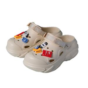 Sandalias de Playa para Mujer, Color Beige, Marca Crocs, Suela Gruesa, Aumentan la Altura, Tallas 35-40, Moldeadas por Inyección, Antideslizantes, Resistentes al Agua - Product Image 1