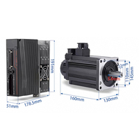 Compact 220V 850W monophasé AC servomoteur 5.4N.m vitesse de couple ensemble complet de contrôleur de servo pilote pour petite échelle