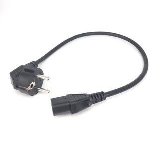 Cable <span class=keywords><strong>de</strong></span> Alimentación Europeo C13 Schuko con <span class=keywords><strong>Enchufe</strong></span> en Ángulo, Cable IEC C13 para Proyector, Monitor <span class=keywords><strong>de</strong></span> PC, Impresora, Samsung, <span class=keywords><strong>LG</strong></span> <span class=keywords><strong>TV</strong></span>, PS4 Pro VDE, Schuko con Cable - Product Image 3
