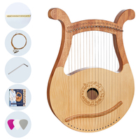 Wholesale 19-String Lyre Musical Instruments Different Shapes Wooden Material Online Selling Music Instrument Accessories