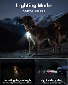 Collar de Adiestramiento para Perros con Control Remoto de 4200 Pies, para Perros Medianos y Grandes de 15-120 Libras, con Luz LED, Resistente al Agua IPX7, de Plástico y Nailon - Product Image 3