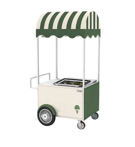 Logo tradizionale con ruote morbide servendo vendita di <span class=keywords><strong>gelato</strong></span> Pallet da spiaggia piccolo carrello vendita sabbia matrimonio - Product Image 2