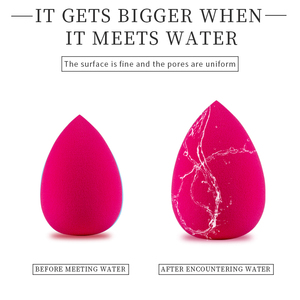 Rouleau éponge de maquillage en forme de goutte d'eau, Lot de 5 pièces, 3 boules cosmétiques, vibrants, en 3D, grande éponge de maquillage - Product Image 3