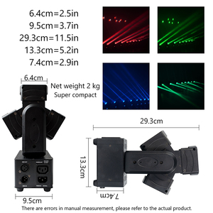 3x10W LED Mini Lyres à Tête Mobile Professionnelles avec Stroboscope, Éclairage de Scène DMX pour Mariages, Fêtes, DJ, Discothèques et Effets Rotatifs - Product Image 2