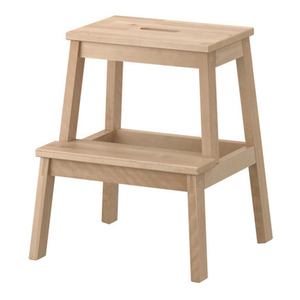 Blue Foldable Wood <strong>Kitchen</strong> <strong>Helper</strong> Solid Adult Pine Wooden Step Stool - Product Image 3