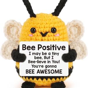 100 Styles Mini Positive Potato Handmade Inspirational Crochet Strick puppe Emotional Support Geschenk Gestrickt Positive Highland Cow - Product Image 2