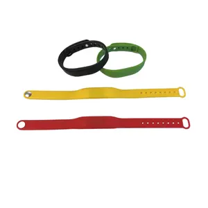 Multi -Color Custom Logo 125KHZ/13.56MHZ RFID Rubber Silicone Wristband/Bracelet For Park