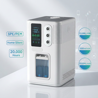 Generator Air Hidrogen 1800ml Teknologi SPE PEM Membran Dupont N117 Pembuat Air Kaya Hidrogen yang Tenang untuk Rumah dan Spa