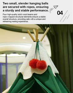 Cama <span class=keywords><strong>Tipi</strong></span> <span class=keywords><strong>para</strong></span> Mascotas de Tela de Algodón Plegable con Diseño Navideño, Tienda <span class=keywords><strong>Tipi</strong></span> <span class=keywords><strong>para</strong></span> Mascotas de Interior, <span class=keywords><strong>Casa</strong></span> Semicerrada Cálida <span class=keywords><strong>para</strong></span> Invierno - Product Image 6