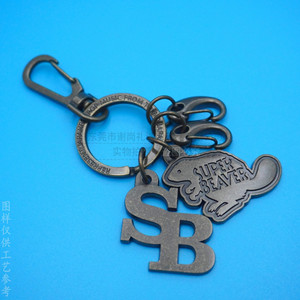Llavero de aleación de zinc Super Beaver, llavero de bronce de forma irregular, resistente, para regalo - Product Image 2