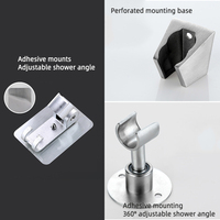 Ensemble de robinet de douche de salle de bain en acier inoxydable 304 mitigeurs de robinet chauds et froids avec pommeau de douche à pluie et jet doux