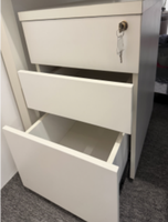 Meubles de bureau au design moderne, meuble à roulettes à 3 niveaux, armoire à dossiers basse avec tiroirs de rangement et serrure