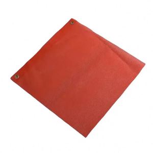 Bandera de seguridad de malla para camión, tamaño personalizado 18*18 pulgadas, color naranja con ojales - Product Image 1
