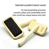 Baoli Hêtre En Bois Slicker Brosse Populaire Produits De Nettoyage Et De Toilettage Pour Animaux De Compagnie Brosse En Bois Slicker Pet Brosse Tapis Perte Court