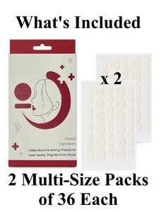 Patchs anti-acné en forme de cercle et étoile en gros, 12, 18, 20, 24, 36 points pour la peau - Product Image 3