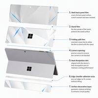 Autocollant décoratif en PVC pour tablette, compatible avec Microsoft Surface Pro 5, vente en gros