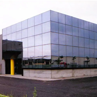 Mur-rideau en verre trempé double isolant personnalisable de haute qualité avec montants apparents pour projets de bâtiments commerciaux et de bureaux